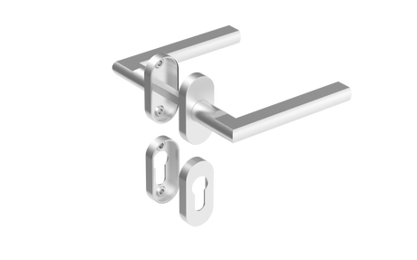 Kľučka so štítkom - pár, AISI 304, K320