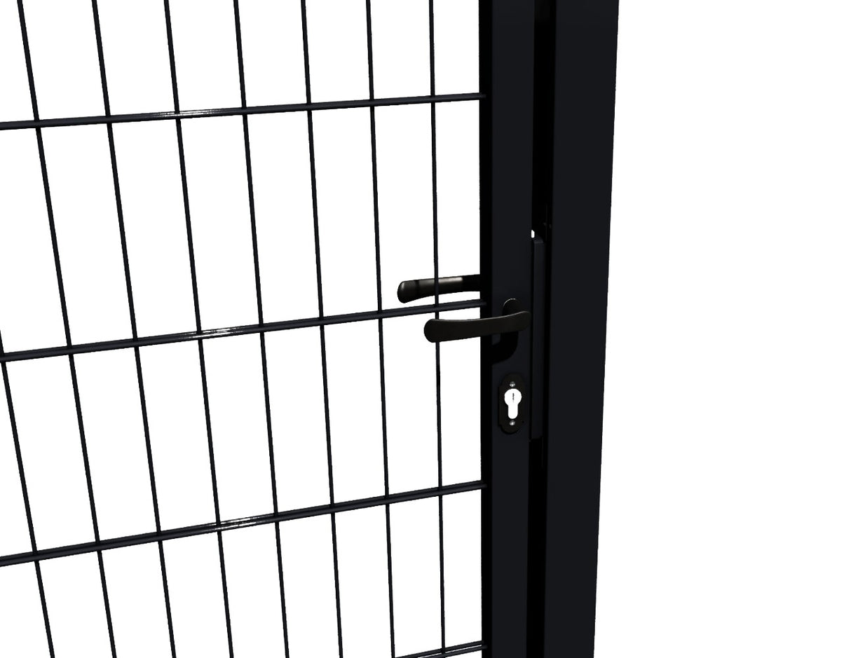 Gate 1pc. 2D BOX ZnPVC 1000x1500mm RAL 9005 black matte