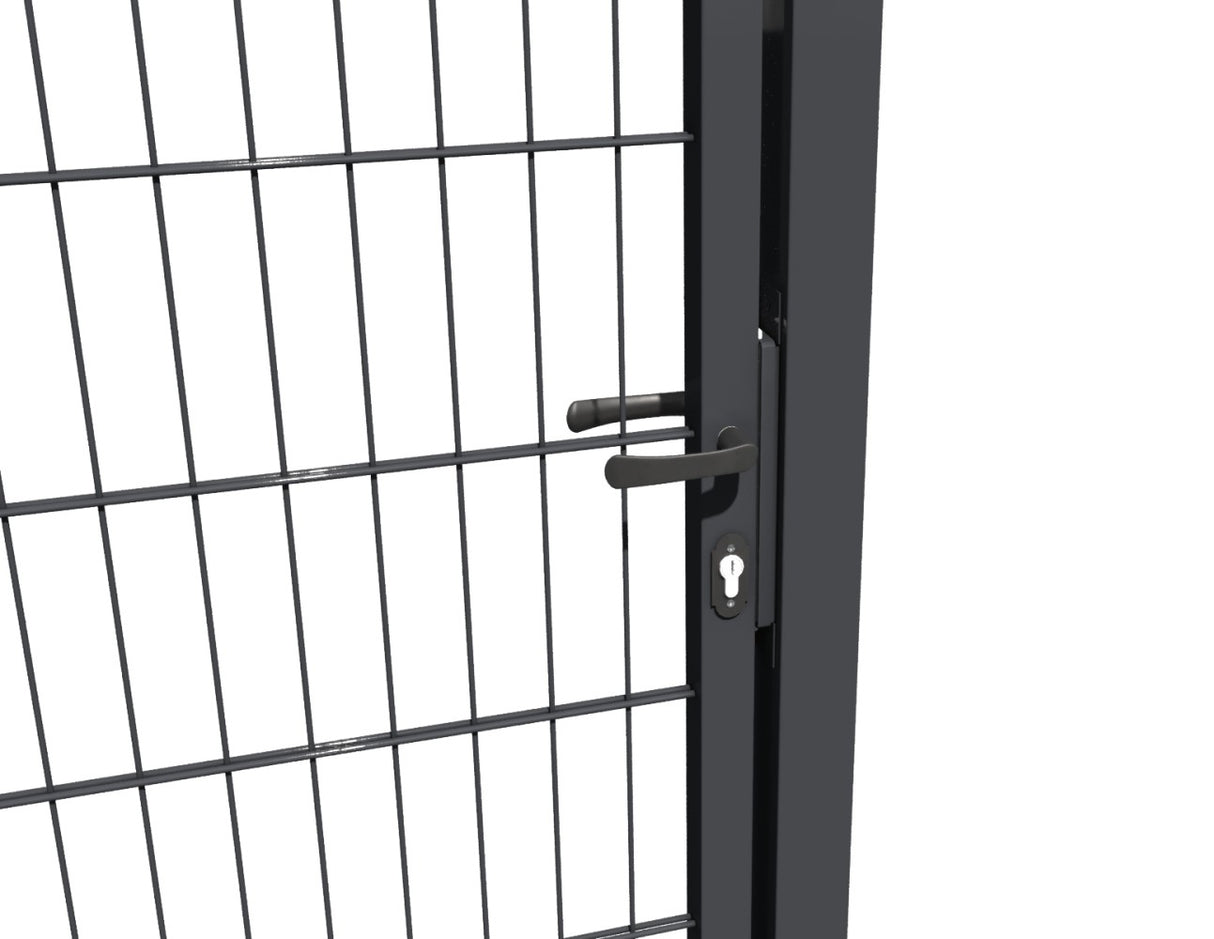 Gate 1pc. 2D BOX ZnPVC 1000x1700mm RAL 7016 anthracite