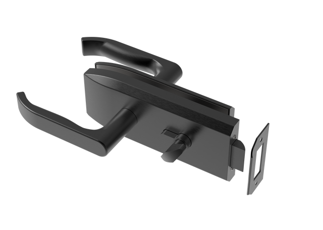 Zámka pre sklenené dvere inox, glass t 8,10,12mm BLACK