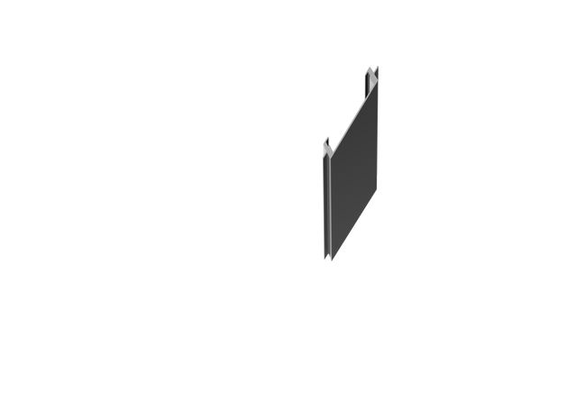 Krycia lišta úzka šikmá pre stĺpikove profily 20mm R7016