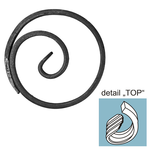 Element tvaru-krúžok s chvostom D125, 12x6mm