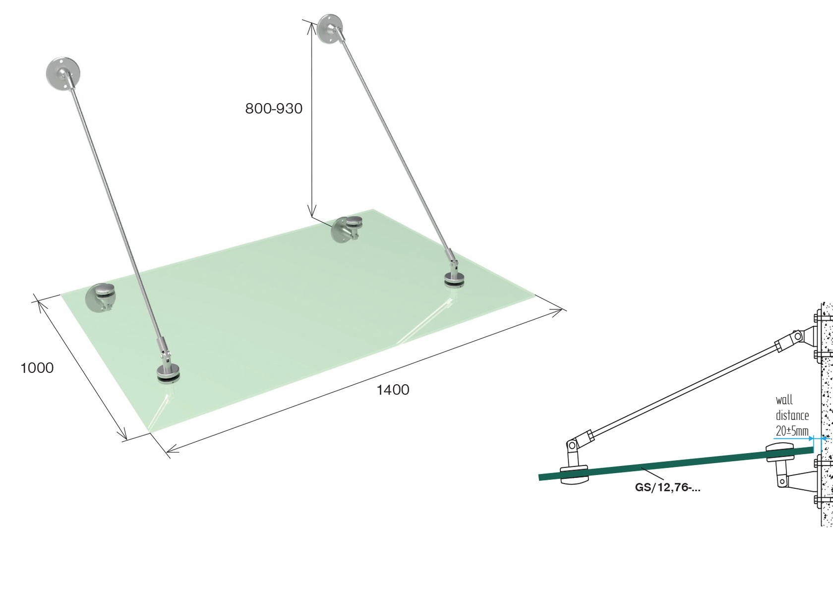 Presklená strieška ESG/VSG