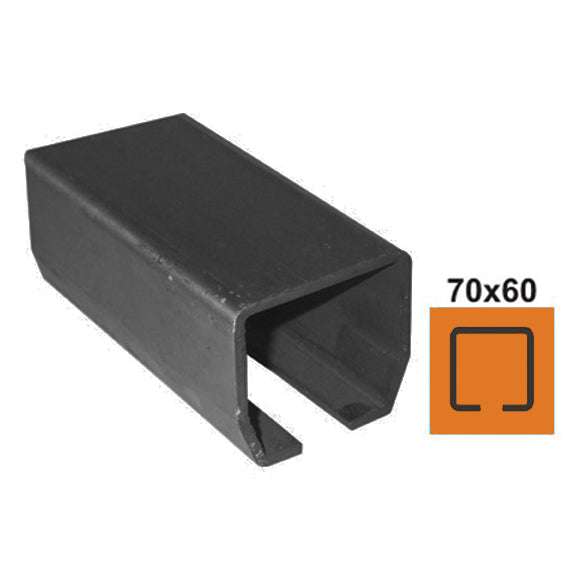 Profil vodiaci spodný Fe, 70x60x3,5mm, L3m