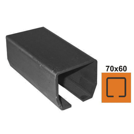 Profil vodiaci spodný Fe, 70x60x3,5mm, L6m