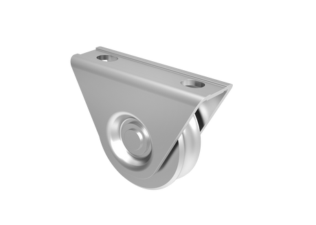 Kladka pojazdu - komplet - U, INOX, D80