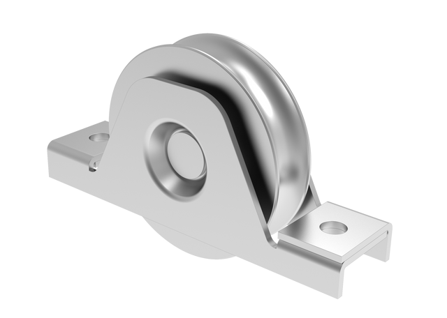 Pojazdové koliesko-komplet - U INOX, D80mm, R10mm