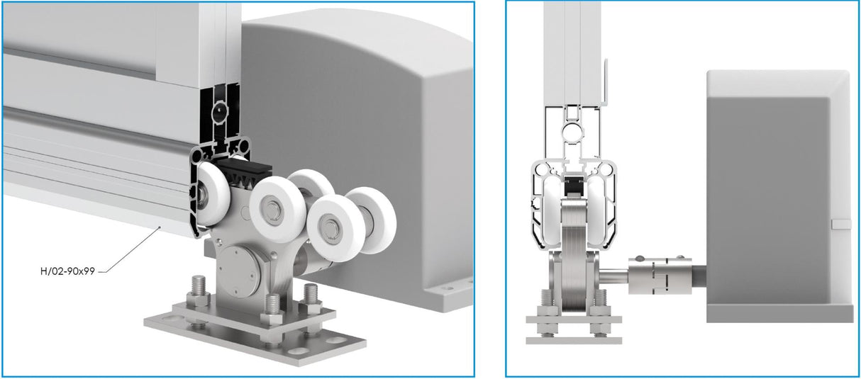 Profil vodiaci spodný AL, 90x99, L6m, RAL7016