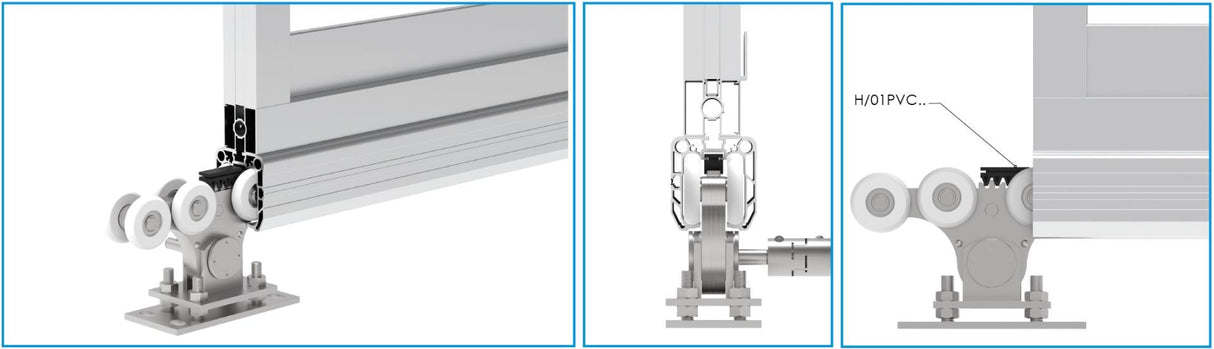 Profil vodiaci spodný AL, 90x99, L7m