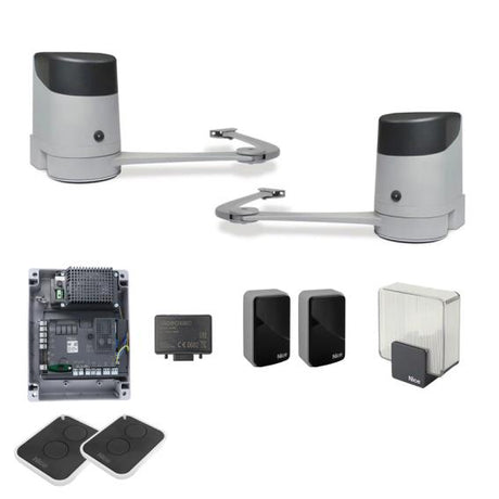 Nice kĺbový pohon pre dvojkrídlovú bránu, sada s fotobunkami