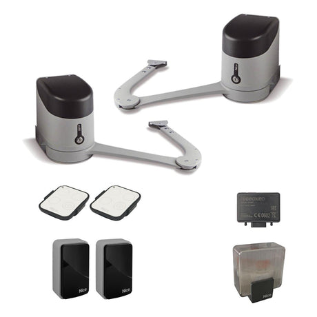 Nice kĺbový pohon pre dvojkrídlovú bránu, sada s fotobunkami