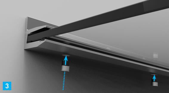 Canopy with aluminium channel profile +10°