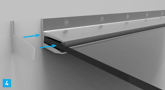 Canopy with aluminium channel profile +10°