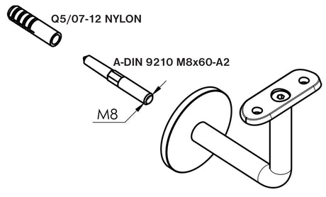 Madlo AISI304, 40x40mm/L2000mm