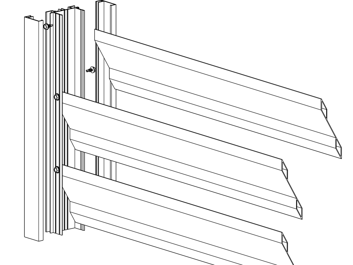 Hliníkový adaptér 64x38-6000mm pre žalúzie do 46mm