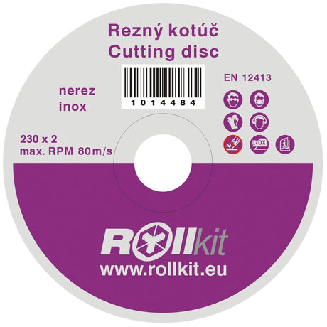 Rezný kotúč na nerez, D230, d22,2 , t2mm