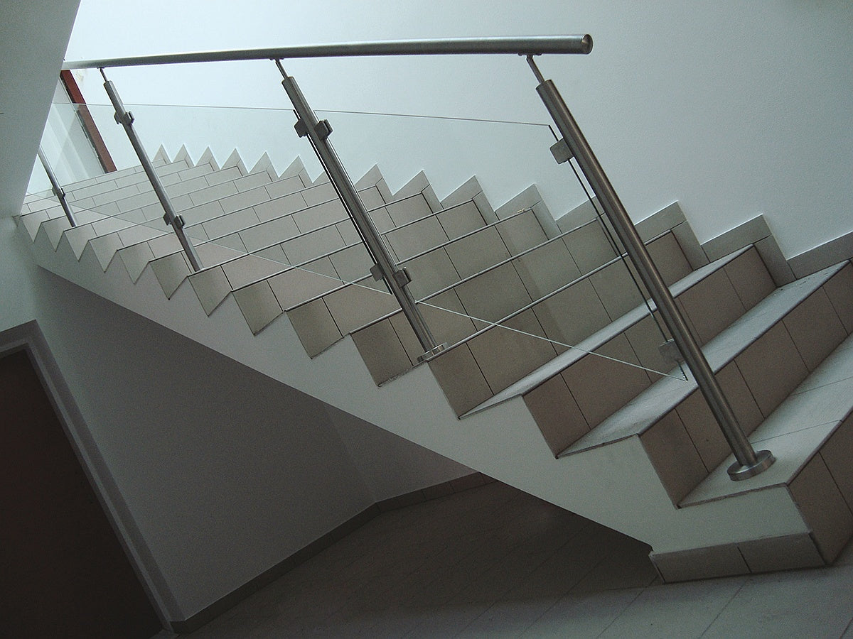 Stĺpik, vrchné kotvenie - ľavý - na schody AISI304