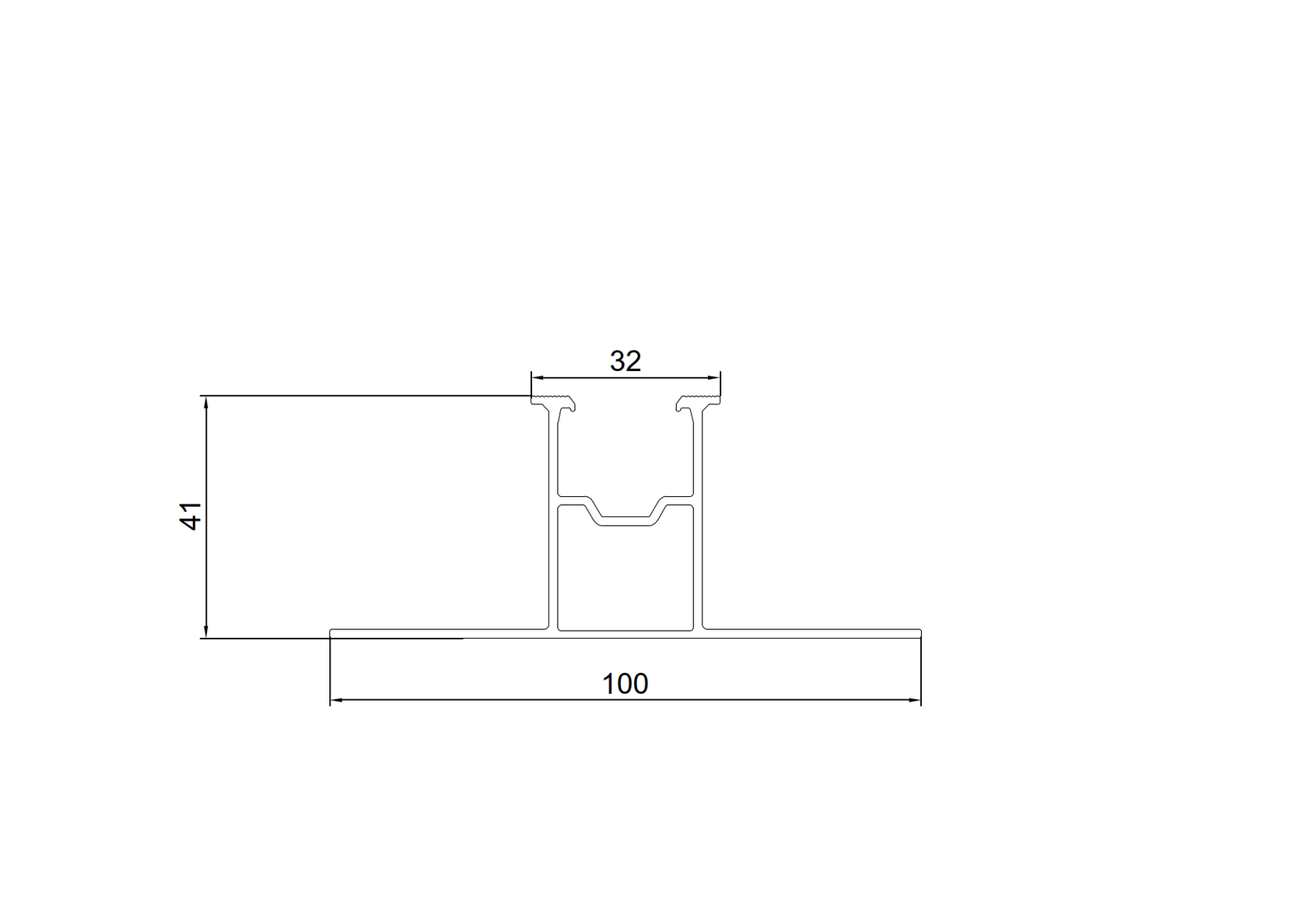 Montážny hliníkový profil R41-2-5800
