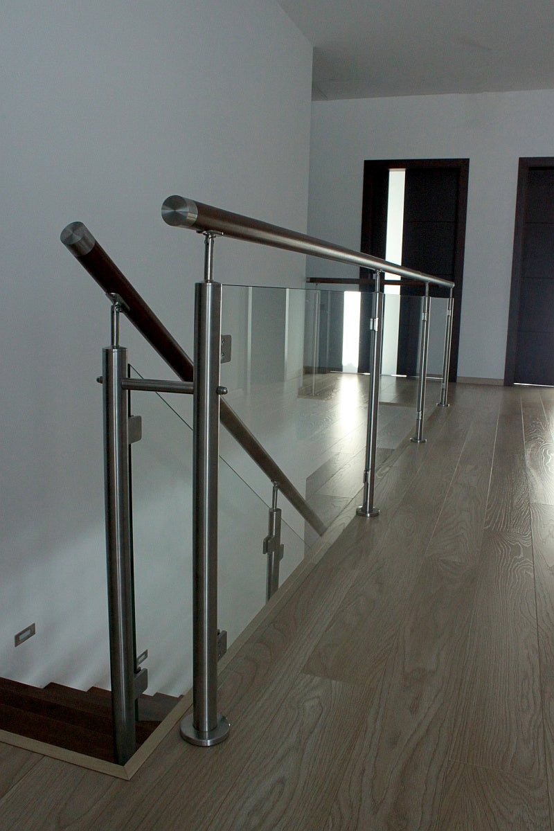 Stĺpik, vrchné kotvenie - obojstranný180° AISI304,