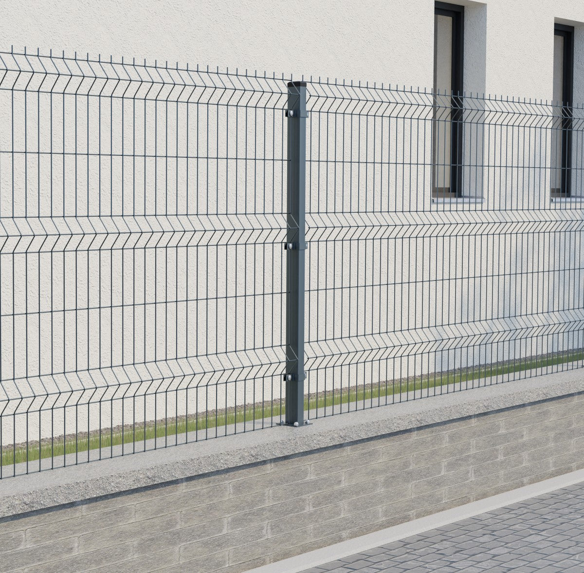 Stĺpik 60x40mm s pätkou ZnPVC 1400mm antracit