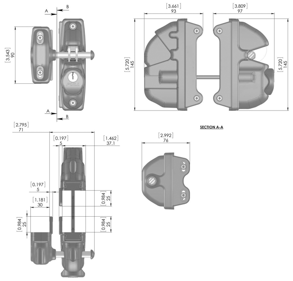 Háková západka so zámkom, obojstranná
