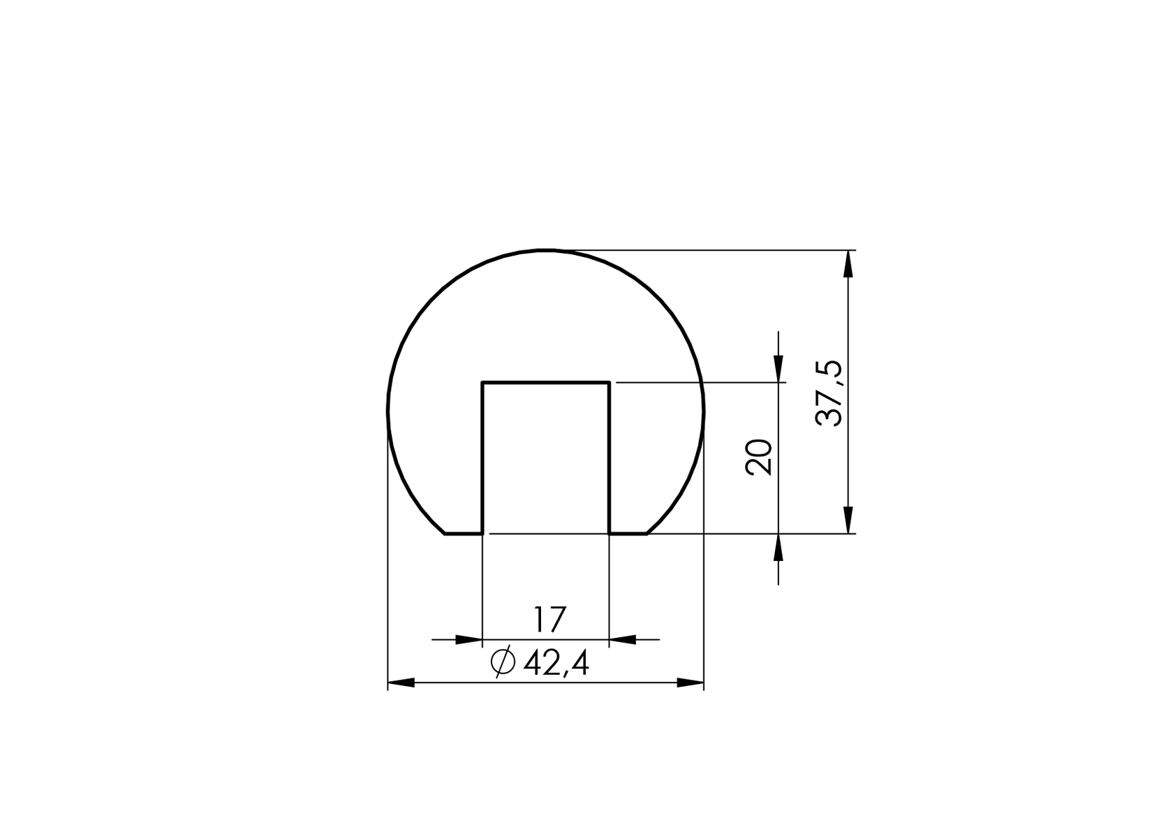 Madlo drevené - držiak skla BUK