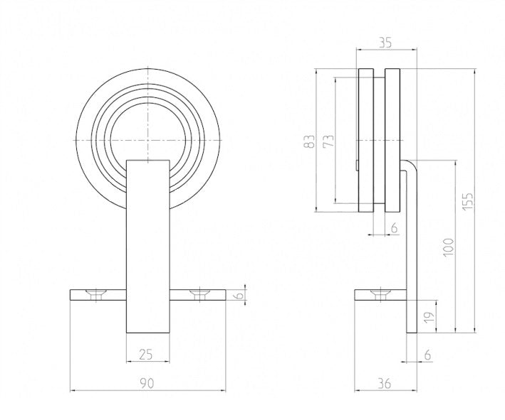 Kovanie pre posuvné dvere - "Ringo"