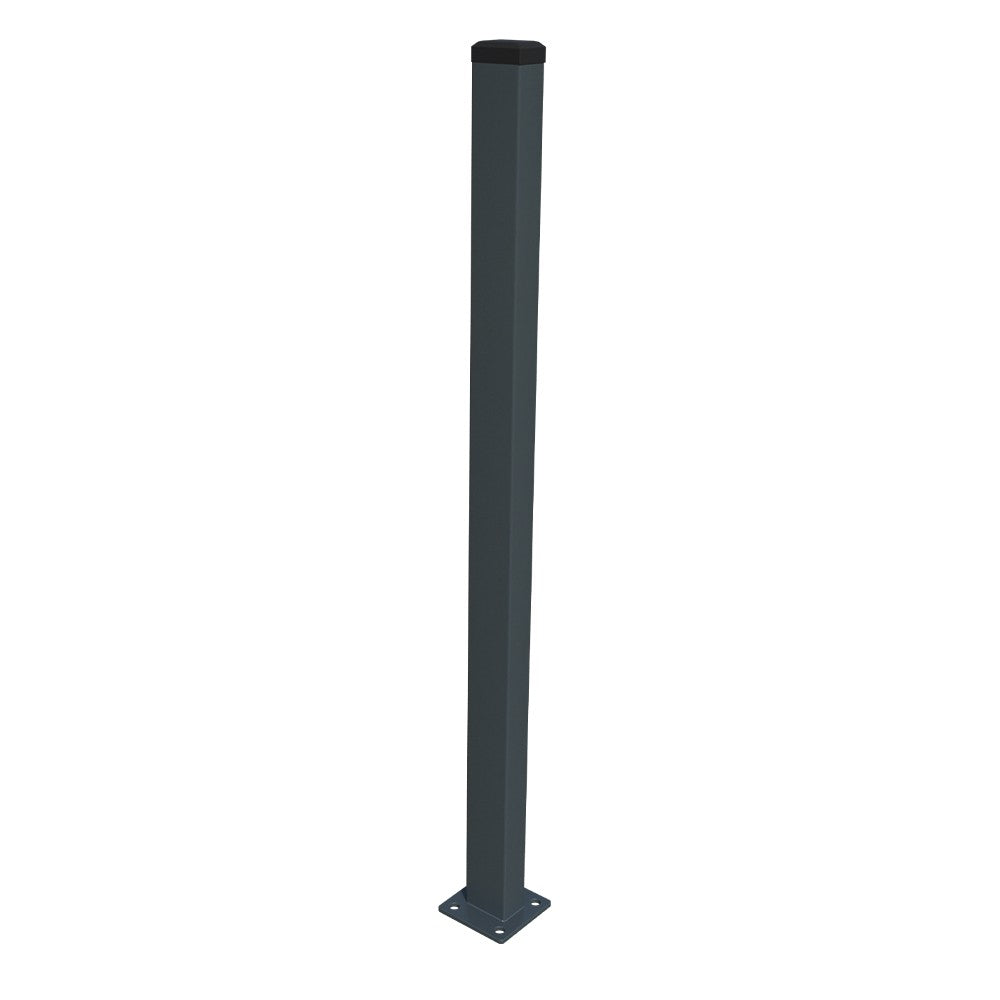 Stĺpik 60x40mm s pätkou ZnPVC 2200mm antracit