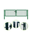 Brána 2kr. ROUND ZnPVC 4000x1200mm, D60mm, zelená