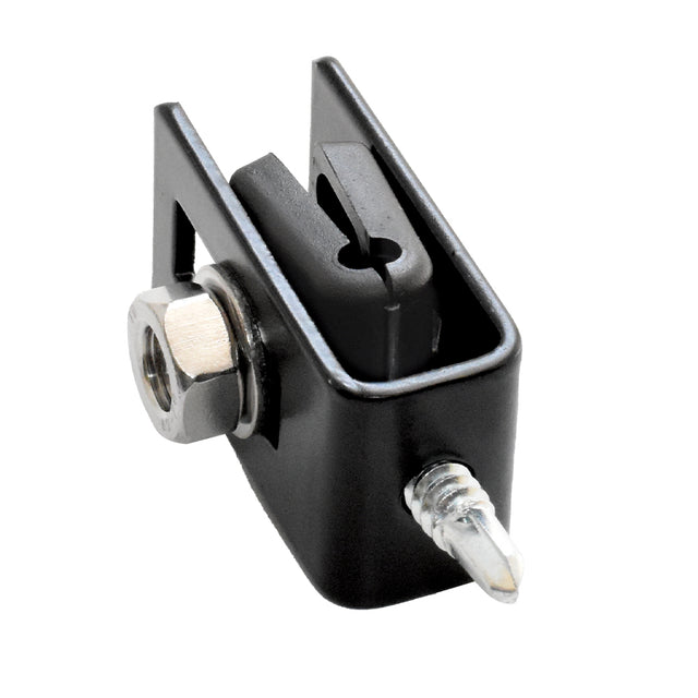 Clamp for welded panel "U" ZnPVC black M