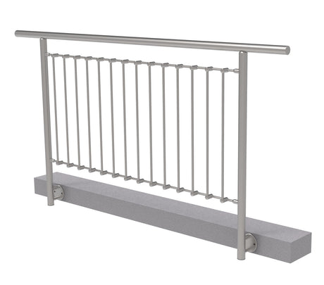 Zábradlie vertikal, BK- rovné AISI304, D42,4/d12ve