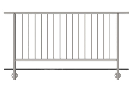 Zábradlie vertikal, BK- rovné AISI304, D42,4/d12ve