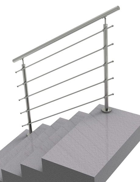 Nerezové zábradlie na schody, 1500x1000mm, VS