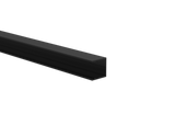 Aluminium fence adapter for 20 mm panels and facade system, 25 × 25 – 6.0 m – Black RAL 9005