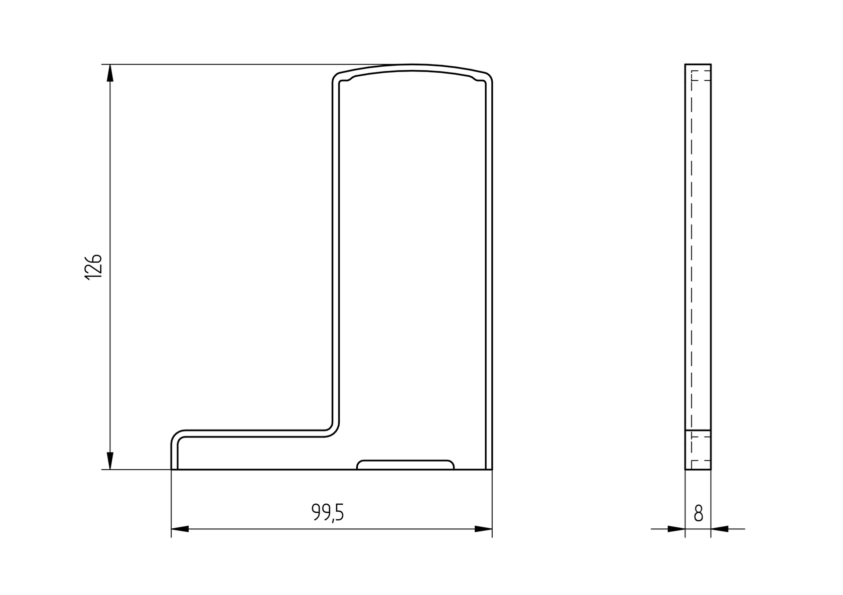 Záslepka pre profil AL/0006-RAL 9005