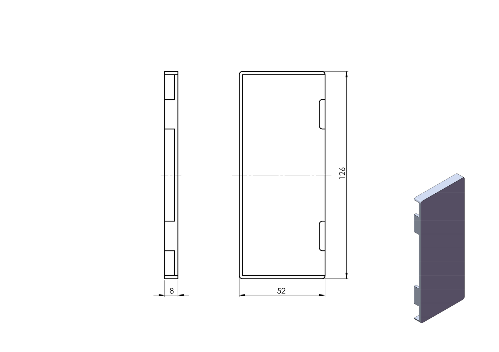Záslepka pre profil AL/0005-D-S-EB