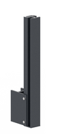 Aluminium Post Set 56×60 - 0.5m, Side Mounted with Covers, Intermediate - Anthracite RAL 7016