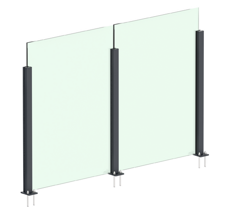 Hliníkový stĺpikový profil 56 × 60 mm - 1,0 m - Antracit RAL 7016