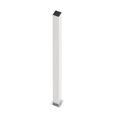 Stainless steel post 100x100-2000 with base plate - Natural
