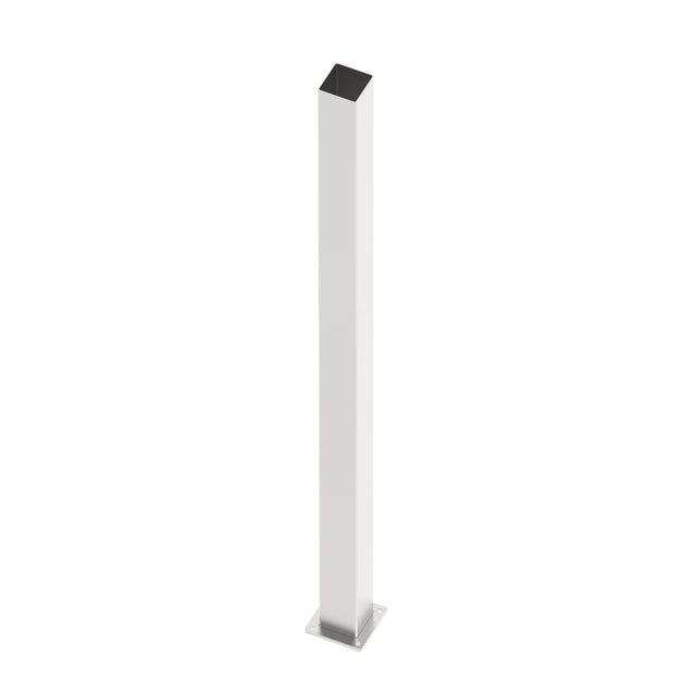 Stainless steel post 100x100-2000 with base plate - Natural