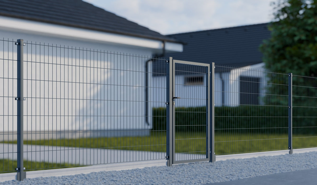 Gate 1pc. 2D BOX ZnPVC 1000x1500mm RAL 9005 black matte