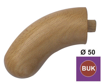 Ukončenie koleno s polguľ. - nelak. BUK (BEECH)