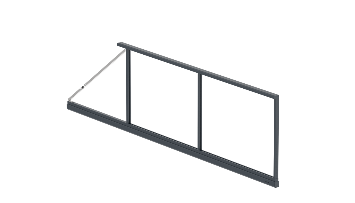 Hliníkový rám samonosnej posuvnej brány 6 x 2,125 m, nezmontovaný - Antracit R7016, s napinákom - SET