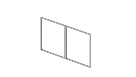 Galvanized double-leaf gate frame 3.92 x 1.85 m, unwelded - Natural - SET
