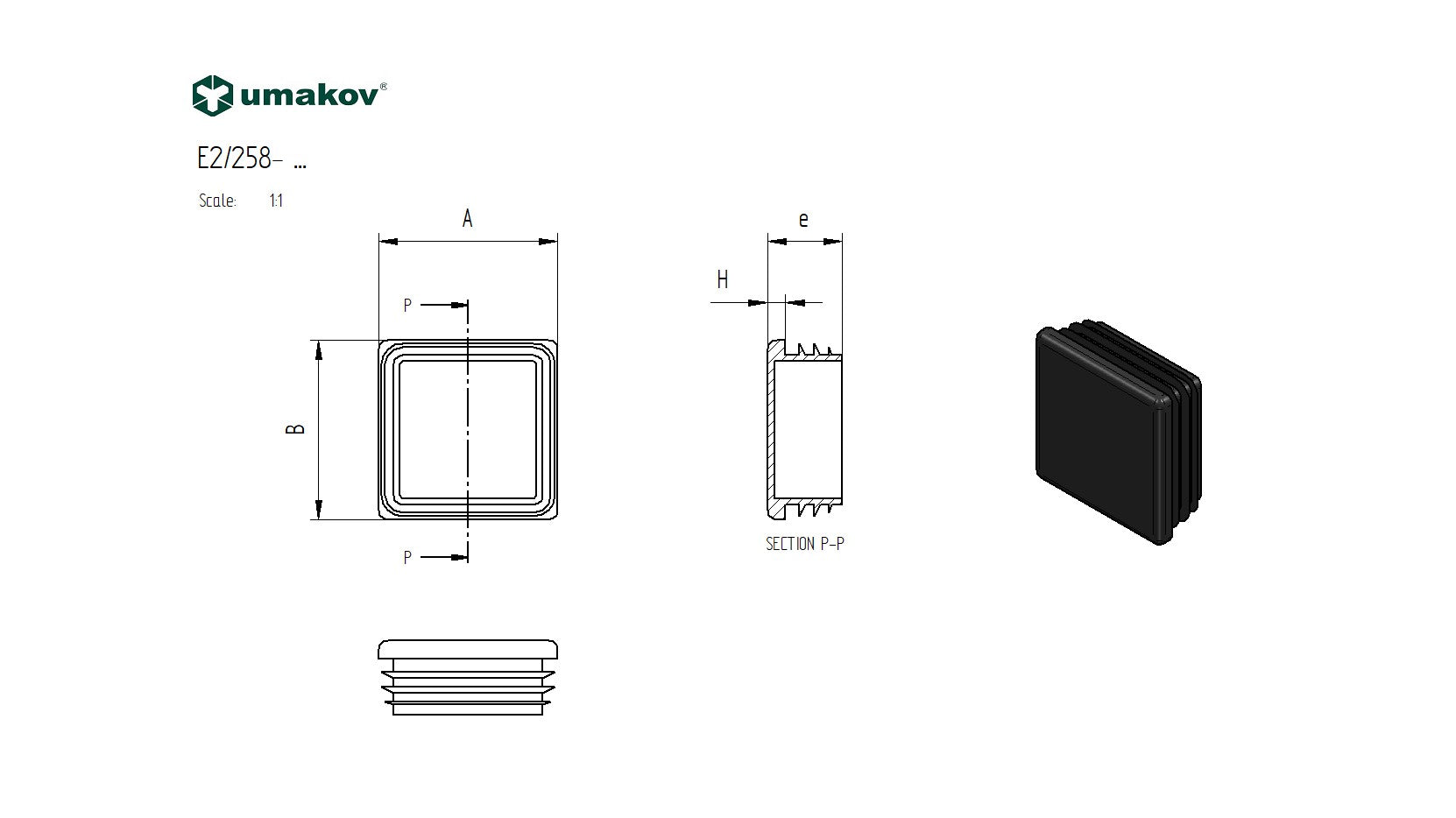 Krytka na stĺpik 40x20mm-PVC