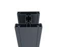 Set hliníkového stĺpika 70x70 a krycej lišty - 6000mm R7016