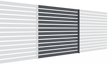 Hliníkový plot s latou 20x100 a stĺpikom 50x60, 1,85x2m