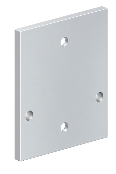 Aluminium Anchoring Plate for Profile/Post 56x60