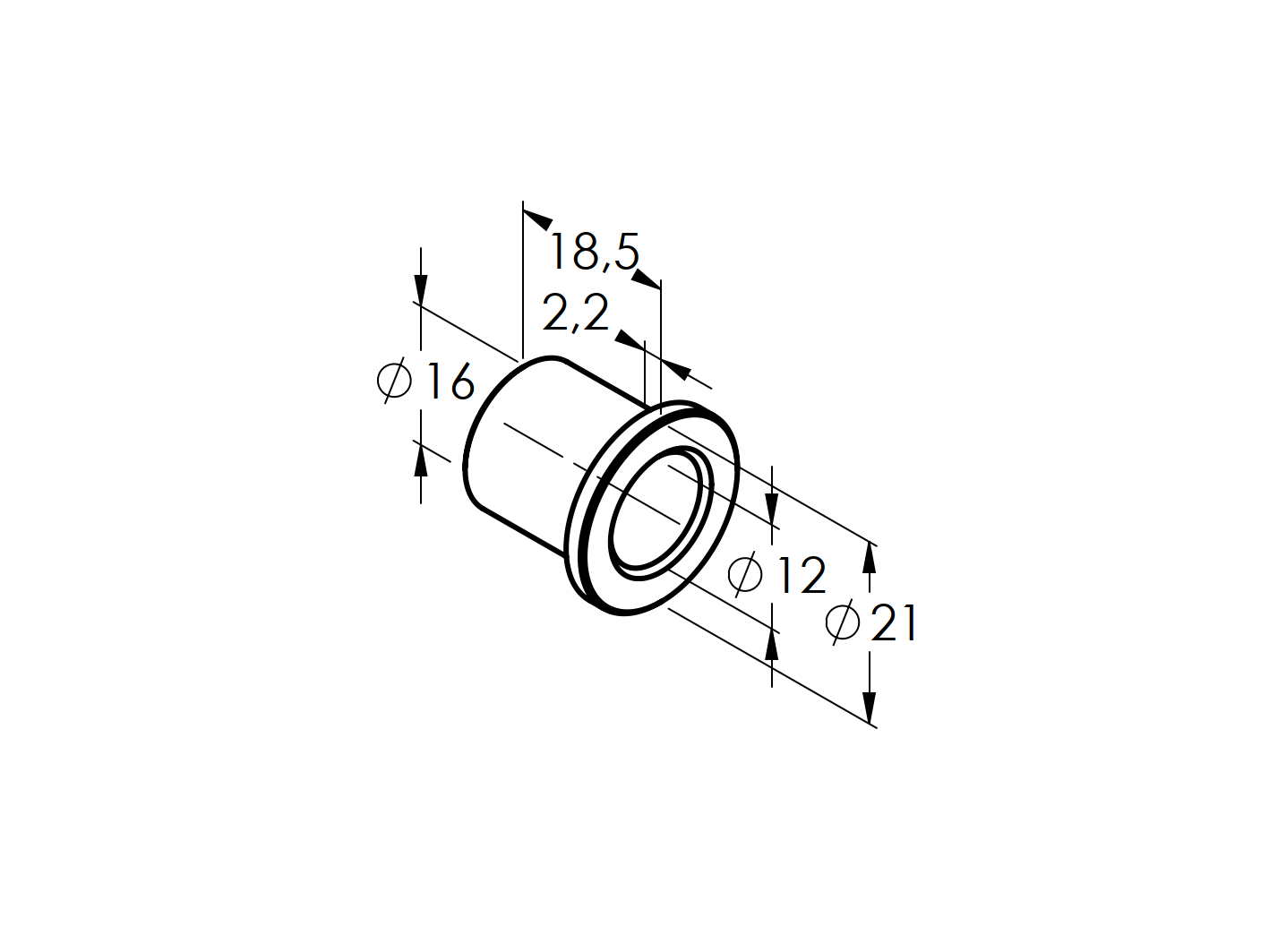 Vložka pre pánt D4/83 a D4/84 k profilu 70x70