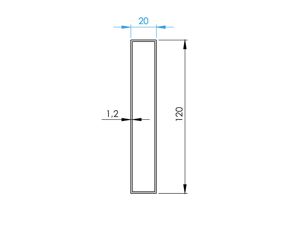 Hliníková plotová výplň 20x120x1,2 – 5x2 m – Antracit  RAL 7016
